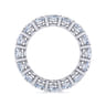 Eternity Band Wedding Ring in 14k White Gold with Oval Natural Diamond at Gabriel & Co.