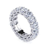 Eternity Band Wedding Ring in 14k White Gold with Oval Natural Diamond at Gabriel & Co.