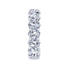 Eternity Band Wedding Ring in 14k White Gold with Oval Natural Diamond at Gabriel & Co.