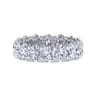 Eternity Band Wedding Ring in 14k White Gold with Oval Natural Diamond at Gabriel & Co.