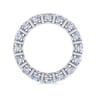 Eternity Band Wedding Ring in 14k White Gold with Oval Natural Diamond at Gabriel & Co.