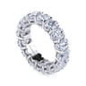 Eternity Band Wedding Ring in 14k White Gold with Oval Natural Diamond at Gabriel & Co.