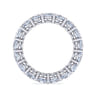 Eternity Band Wedding Ring in 14k White Gold with Oval Natural Diamond at Gabriel & Co.