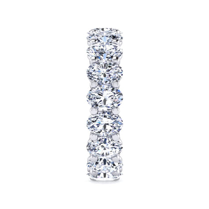 Renne - 14K White Gold Oval Diamond Eternity Band