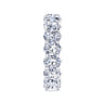 Eternity Band Wedding Ring in 14k White Gold with Oval Natural Diamond at Gabriel & Co.