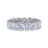 Eternity Band Wedding Ring in 14k White Gold with Oval Natural Diamond at Gabriel & Co.