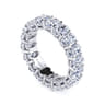 Eternity Band Wedding Ring in 14k White Gold with Oval Natural Diamond at Gabriel & Co.