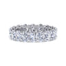 Eternity Band Wedding Ring in 14k White Gold with Oval Natural Diamond at Gabriel & Co.