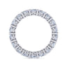 Eternity Band Wedding Ring in 14k White Gold with Oval Natural Diamond at Gabriel & Co.