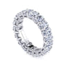 Eternity Band Wedding Ring in 14k White Gold with Oval Natural Diamond at Gabriel & Co.