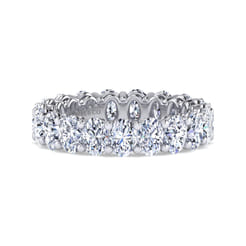 Renne - 14K White Gold Oval Diamond Eternity Band