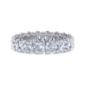 Eternity Band Wedding Ring in 14k White Gold with Oval Natural Diamond at Gabriel & Co.