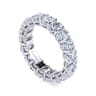 Eternity Band Wedding Ring in 14k White Gold with Oval Natural Diamond at Gabriel & Co.