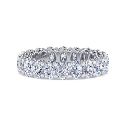 Renne - 14K White Gold Oval Diamond Eternity Band