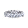 Eternity Band Wedding Ring in 14k White Gold with Oval Natural Diamond at Gabriel & Co.