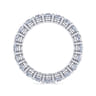 Eternity Band Wedding Ring in 14k White Gold with Oval Natural Diamond at Gabriel & Co.