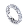Eternity Band Wedding Ring in 14k White Gold with Oval Natural Diamond at Gabriel & Co.