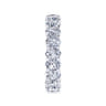 Eternity Band Wedding Ring in 14k White Gold with Oval Natural Diamond at Gabriel & Co.