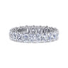 Eternity Band Wedding Ring in 14k White Gold with Oval Natural Diamond at Gabriel & Co.