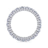 Eternity Band Wedding Ring in 14k White Gold with Oval Natural Diamond at Gabriel & Co.