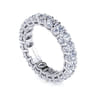 Eternity Band Wedding Ring in 14k White Gold with Oval Natural Diamond at Gabriel & Co.