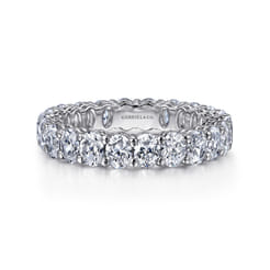 Renne - 14K White Gold Oval Diamond Eternity Band