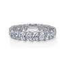 Eternity Band Wedding Ring in 14k White Gold with Oval Natural Diamond at Gabriel & Co.