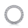 Eternity Band Wedding Ring in 14k White Gold with Oval Natural Diamond at Gabriel & Co.