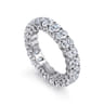 Eternity Band Wedding Ring in 14k White Gold with Oval Natural Diamond at Gabriel & Co.