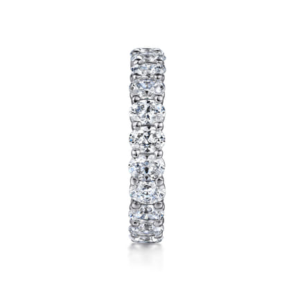 Renne - 14K White Gold Oval Diamond Eternity Band