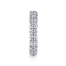 Eternity Band Wedding Ring in 14k White Gold with Oval Natural Diamond at Gabriel & Co.