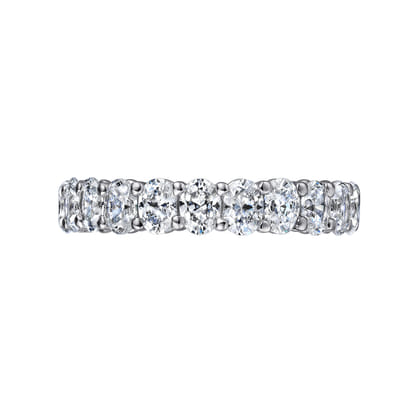 Renne - 14K White Gold Oval Diamond Eternity Band