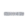 Eternity Band Wedding Ring in 14k White Gold with Oval Natural Diamond at Gabriel & Co.