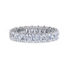 Eternity Band Wedding Ring in 14k White Gold with Oval Natural Diamond at Gabriel & Co.