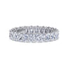Eternity Band Wedding Ring in 14k White Gold with Oval Natural Diamond at Gabriel & Co.