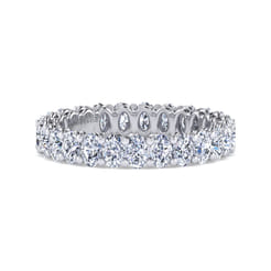 Renne - 14K White Gold Oval Diamond Eternity Band
