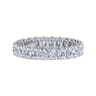 Eternity Band Wedding Ring in 14k White Gold with Oval Natural Diamond at Gabriel & Co.