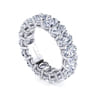 Eternity Band Wedding Ring in 14k White Gold with Oval Natural Diamond at Gabriel & Co.