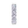 Eternity Band Wedding Ring in 14k White Gold with Oval Natural Diamond at Gabriel & Co.