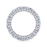 Eternity Band Wedding Ring in 14k White Gold with Oval Natural Diamond at Gabriel & Co.
