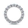 Eternity Band Wedding Ring in 14k White Gold with Oval Natural Diamond at Gabriel & Co.