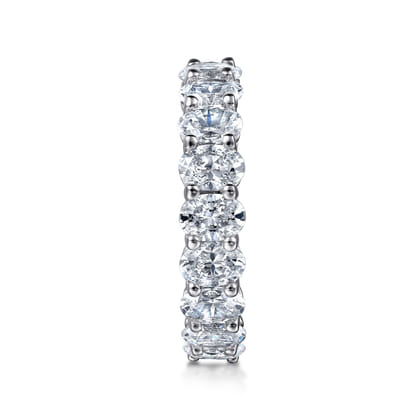 Renne - 14K White Gold Oval Diamond Eternity Band