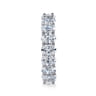 Eternity Band Wedding Ring in 14k White Gold with Oval Natural Diamond at Gabriel & Co.