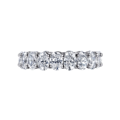 Renne - 14K White Gold Oval Diamond Eternity Band