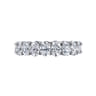 Eternity Band Wedding Ring in 14k White Gold with Oval Natural Diamond at Gabriel & Co.