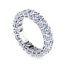 Eternity Band Wedding Ring in 14k White Gold with Oval Natural Diamond at Gabriel & Co.