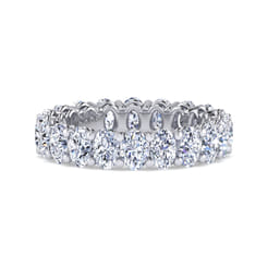 Renne - 14K White Gold Oval Diamond Eternity Band