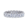 Eternity Band Wedding Ring in 14k White Gold with Oval Natural Diamond at Gabriel & Co.