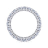 Eternity Band Wedding Ring in 14k White Gold with Oval Natural Diamond at Gabriel & Co.