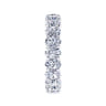 Eternity Band Wedding Ring in 14k White Gold with Oval Natural Diamond at Gabriel & Co.